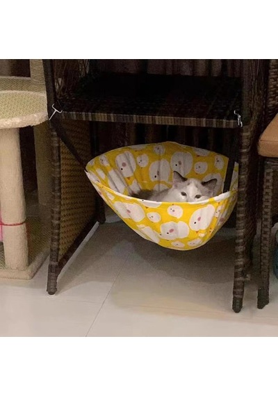 Kafes Köpek Kulübesi Sandalyesi İçin 2'li Paket Kedi Hamak Kedi Asılı Yatak Turuncu