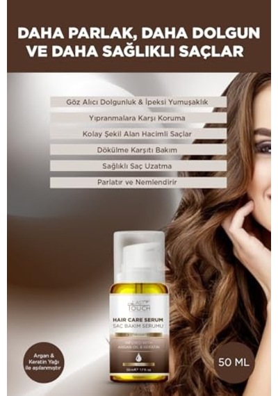 Dökülme Karşıtı Ve Onarıcı Mucizevi Saç Bakım Serumu 50 Ml Keratin Ve Argan Yağı