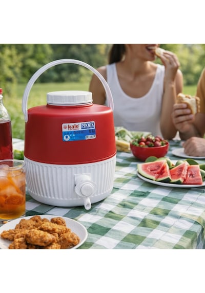 5 Lt Piknik Termos 1003 Super Picnic Cooler Jug -337 Kırmızı