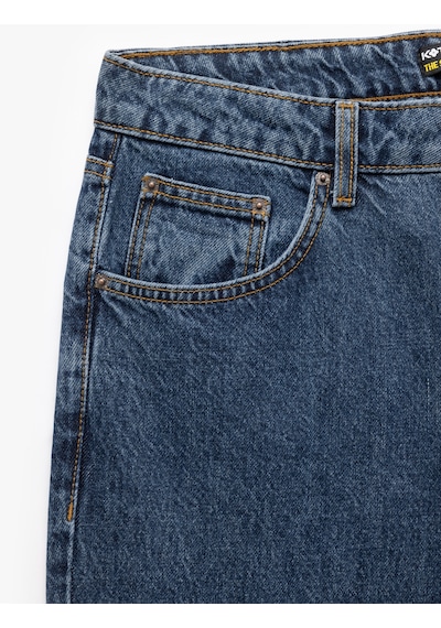 Koton Normal Bel Pamuklu 90's Slim Fit Jean Pantolon - Howland Jean Koyu İndigo 5sam40018nd İndigo