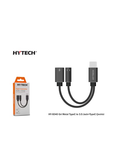 Hy-xo40 Gri Typec To 3.5 Jack+typec Metal Çevirici Diğer