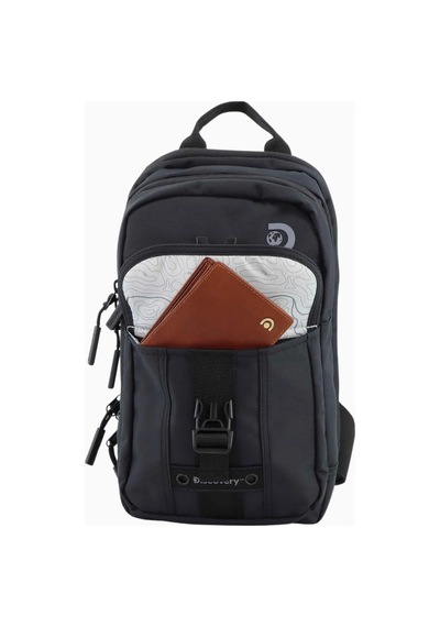 Discovery Shield Rfıd Korumalı Sürdürülebilir Sling Sırt Çantası Siyah 1