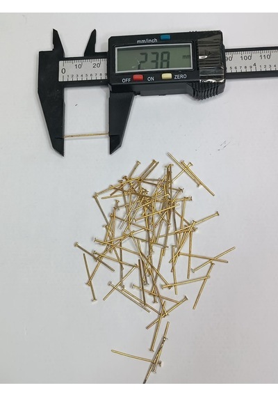 Nikel Kaplama Düz Takı Çivisi Sarı 1kg 24mm