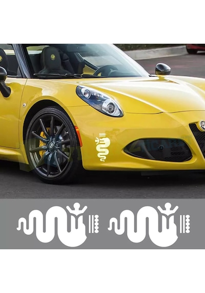 Alfa Romeo Logo Amblem Arma Oto Sticker Etiket Yapıştırma 2 Adet