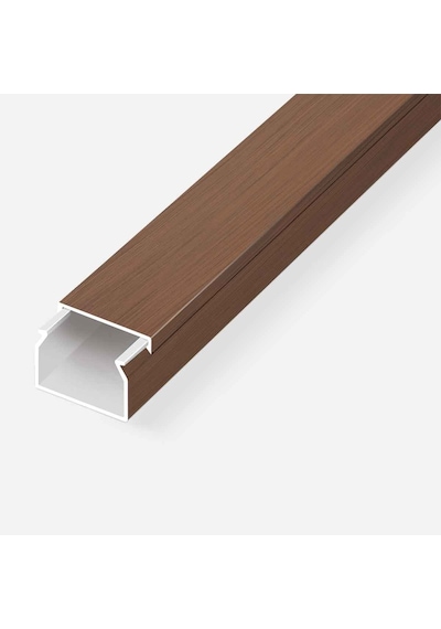 Mutlusan 25X16 Kablo Kanalı (Koyu Ceviz) Sidem (5 Boy 10 Metre)