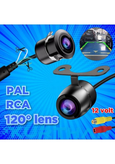 Kelebek Aparatlı Araç Kamerası Ön Yan Veya Arka Kullanım 12 Volt