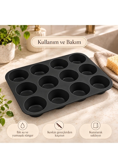 Tilbe Home 12'li Silikon Muffin Kalıbı Siyah Cupcake Mini Kek Browni Kurabiye Tatlı Pişirme Tepsisi Esnek Tek Parça Yuvarlak Bölmeli Porsiyonluk İkram Tilbe Home 12'li Silikon Muffin Kalıbı Siyah Cupcake Mini Kek Browni Kurabiye Tatlı Pişirme Tepsisi Esnek Tek Parça Yuvarlak Bölmeli Porsiyonluk İkram