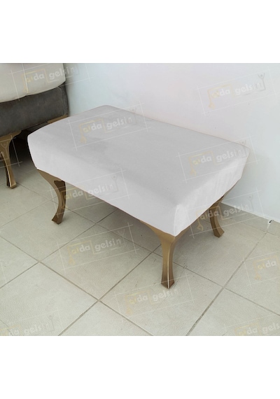 Puf Bench Orta Sehpa 75 Cm Beyaz