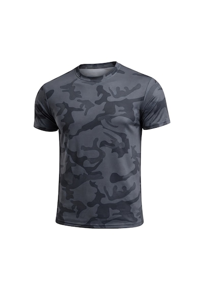Serablanka Erkek Nem Emici Hızlı Kuruma Atletik Teknik Kamuflaj Desenli Spor T-shirt Füme