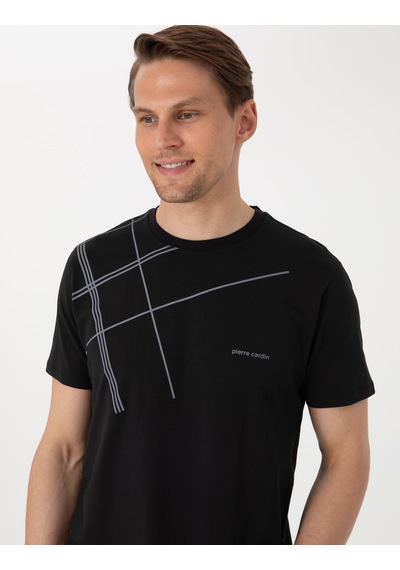Pierre Cardin %100 Pamuk 6081 Luxury Kısa Kol Erkek Pijama Takımı Siyah