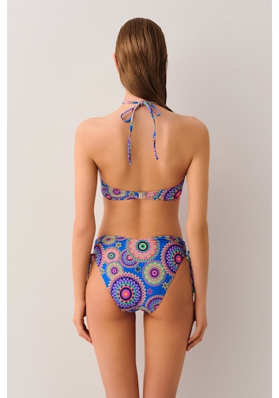 Suwen Mandala Yanı Büzgülü Bikini Alt Sb25415995995 Renkli Desenli