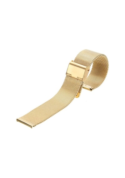20Mm Saat Kordonu Sarı Çelik Hasır Gold 1.Kalite Örgü Kordon
