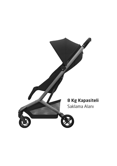 Maxi-Cosi Fame Cabin LED Işıklı Entegre Şarj Üniteli Tek Elle Katlanan Premium Kabin Boy Bebek Arabası Onyx Black