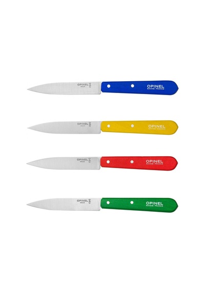 Opinel No112 4'lü Klasik Renkli Soyma Kamp Bıçağı 10 CM Kahverengi
