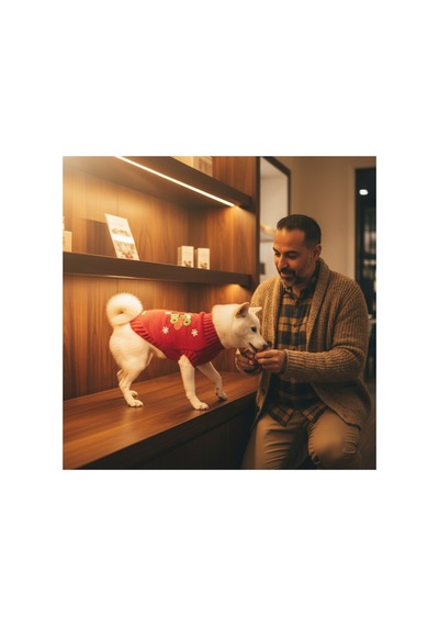 Kedi Ve Köpek İçin Kırmızı Ho Ho Ho Yeni Yıl / Noel Kazağı