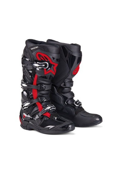 Alpinestars Tech 7 Kros Motosiklet Botu Siyah Kırmızı