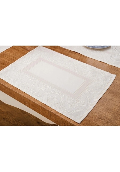 Roma Jakar Polyester Kumaş Bej Amerikan Servis 33x46 Cm Bej 4 Ad. 1384 Bej