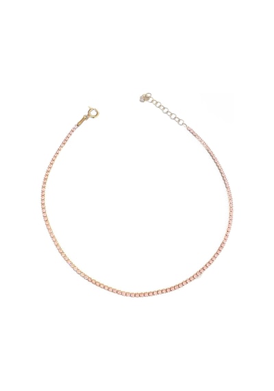 1,5 Mm Pembe Taşlı Gümüş Suyolu Halhal
