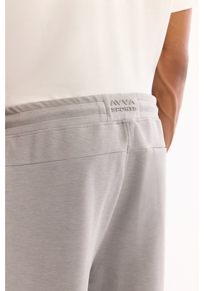 Avva Erkek Gri Beli Lastikli Bağcıklı Soft Touch Bi-stretch Regular Fit Eşofman Altı A52y3406