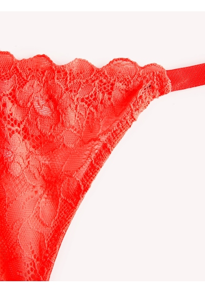 Koton Dantel Detaylı String Külot Kırmızı 6slk30147mk