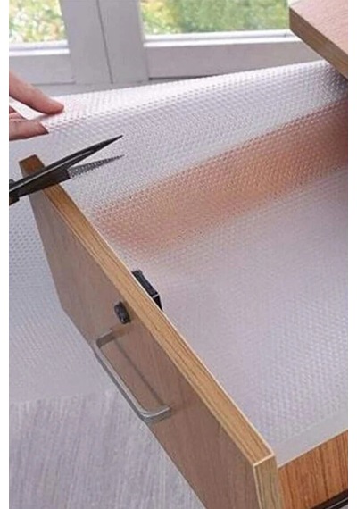 Eva Şeffaf Kaydırmaz Raf Dolap Ve Çekmece Örtüsü 45 Cm X 5 M Renkli