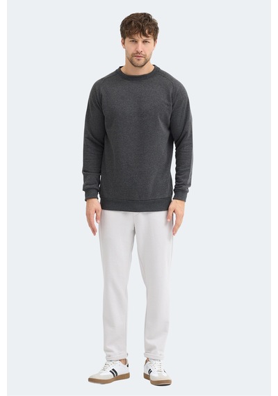 Slazenger Nadav Erkek Koyu Gri Sweatshırt Koyu Gri