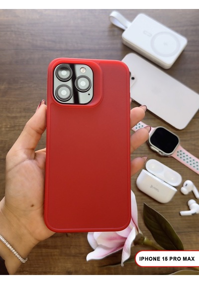 Apple iPhone 15 Pro Max Uyumlu Kamera Korumalı Darbeye Dayanıklı Renk Atmayan Keep Silikon Kılıf Kırmızı Apple iPhone 15 Pro Max Uyumlu Kamera Korumalı Darbeye Dayanıklı Renk Atmayan Keep Silikon Kılıf Kırmızı