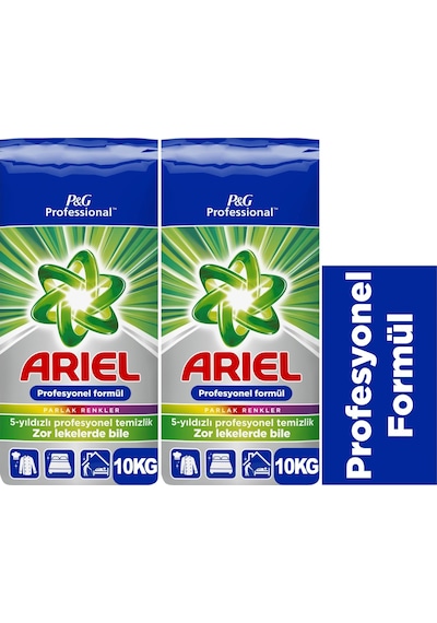Ariel Matik Toz Çamaşır Deterjanı 20KG Parlak Renkler (2PK*10KG)