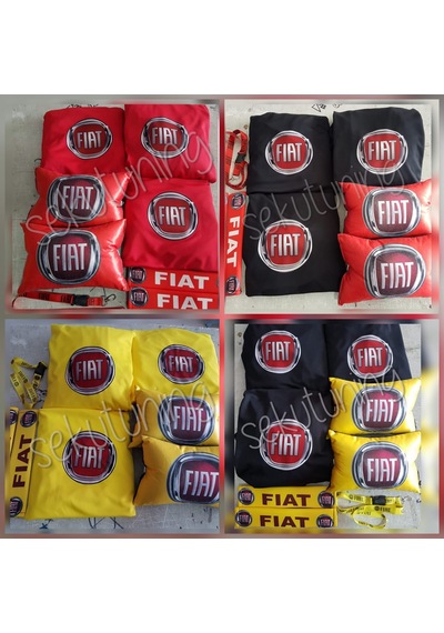 Fiat Penye Servis Kılıfı,Kumaş Yastık,Kemerlik Ve Ayna Ipi -Sarı
