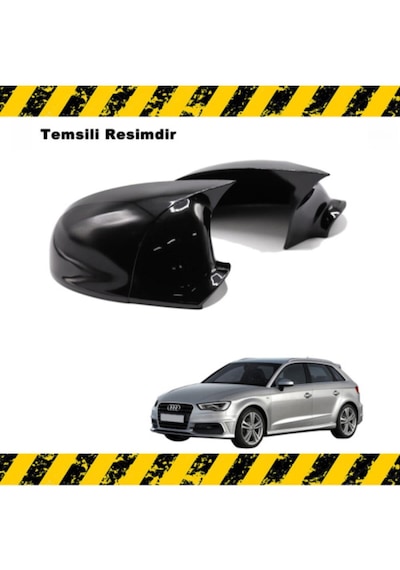 Audi A3 Ayna Kapağı Hb 2013-2020 Arası Siyah Yarasa Batman - Piano Black