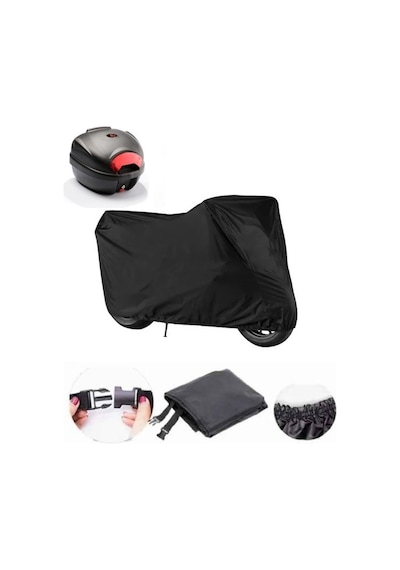 Siyah Arka Çanta Uyumlu Ducati Multistrada 1200 Uyumlu Motosiklet Brandası Motor Örtüsü