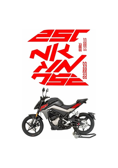 CF Moto 250 NK Etiket Takımı Kırmızı
