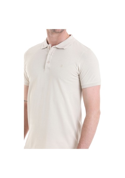 Hatemoğlu 3536etc22c02 Regular Fit Pamuk Polo Yaka Erkek Tişört Bej
