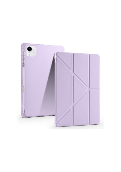 Lexroo Honor Pad X9 Pro Kılıf Tri Folding Kalem Bölmeli Standlı Kılıf - Siyah Silikon