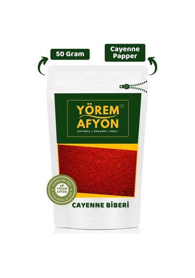 Yörem Afyon Anadolu Mutfağının Ateşlii Baharatı Hakiki Cayenne Biberi Arnavut Biberi / Kayyen Biberi 50gr.