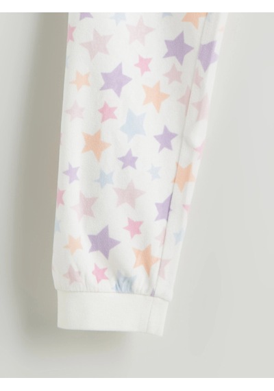 LC Waikiki Lcw Kids Pembe Bisiklet Yaka Kız Çocuk Pijama Takımı Peach