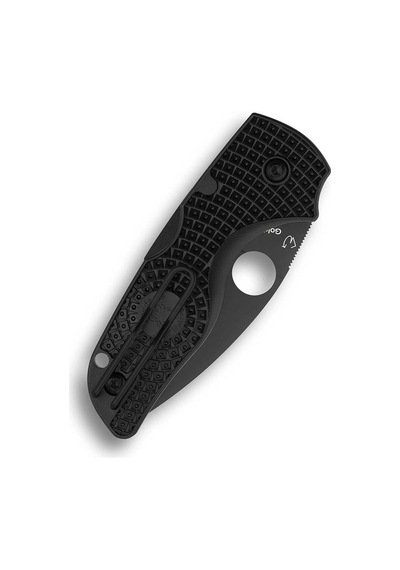 Spyderco Lil Native Black Lightweight Black Blade Plainedge Kamp Çakı Siyah