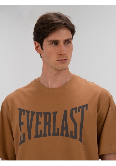 Everlast Ever Classics Comfort Logo Koyu Bej Erkek Tişört Bej