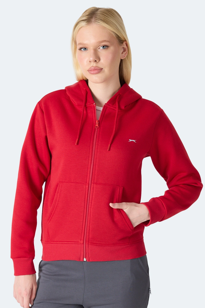 Slazenger Mılıo I Kadın Kırmızı Sweatshirt Kırmızı