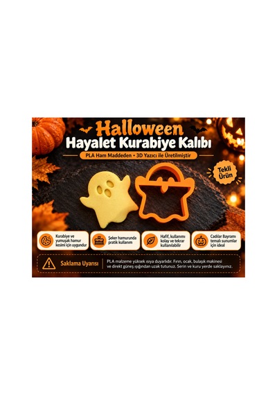 Halloween Hayalet Kurabiye Kalıbı - Sevimli Hayalet Hamur Kesici Cadılar Bayramı Diğer