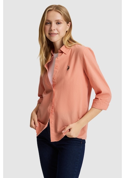 U.S. Polo Assn. U.s. Polo Assn. Kadın Mercan Gömlek Basic 50320204-vr204 Coral