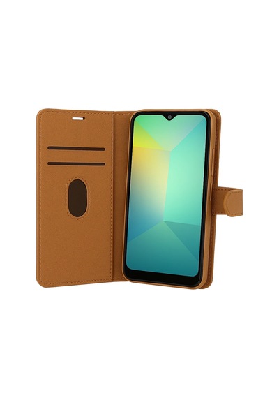 Newface - 26 - Samsung Galaxy S25 Fe Trend S Plus Kapaklı Kılıf - Ece-umay - - Taba