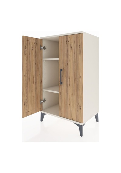 Hyperion Komodin 2 Raflı 2 Kapaklı 60x44x106 Aytaşı-çam Aytaşı