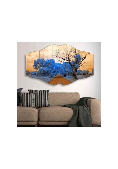 Kar Manzarası, Doğa, Kış - 5 Parçalı Tablo Görsel - 702503246 Görsel