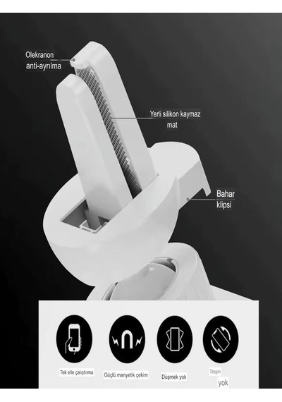 Aw2 2in1 Araç İçi 15 Watt Wireless Magnetic Tutucu Şarj Standı -