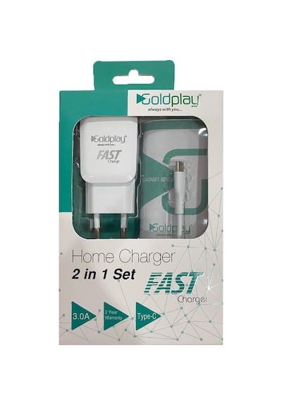 Goldplay 5 Volt 3 Amper Fast Type-c Hızlı Ev Şarj ve Data Usb Kab