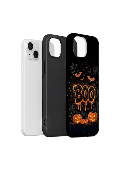 Velvoria Valestra Boo Pumpkin Poster Apple iPhone Uyumlu 14 Darbe Korumalı Kılıf Valestra Select - Boo Pumpkin Poster