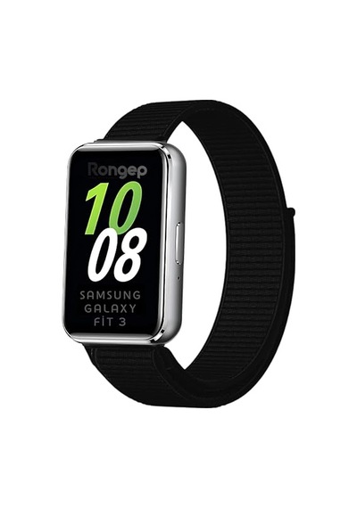 Samsung Galaxy Fit 3 İle Uyumlu Hasırlı Kumaş Kordon Terleme Yapmayan Cildi Tahriş Etmeyen Nefes Alabilir Yapılı