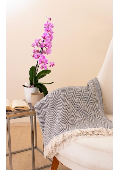 Tabu Home Dokuma Cozy Comfort Koyu Gri Tv Örtüsü