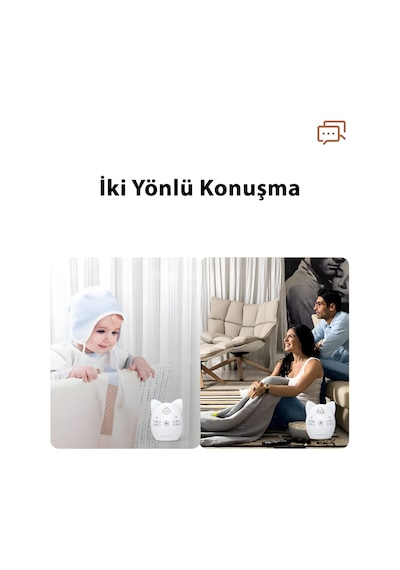 V30 Bebek Telsizi Uzun Menzilli Sesli Bebek Monitörü, İki Yönlü İletişim, Uzaktan Gece Işığı Kontrolü, Ninnili, Taşınabilir Klipsli Tasarım